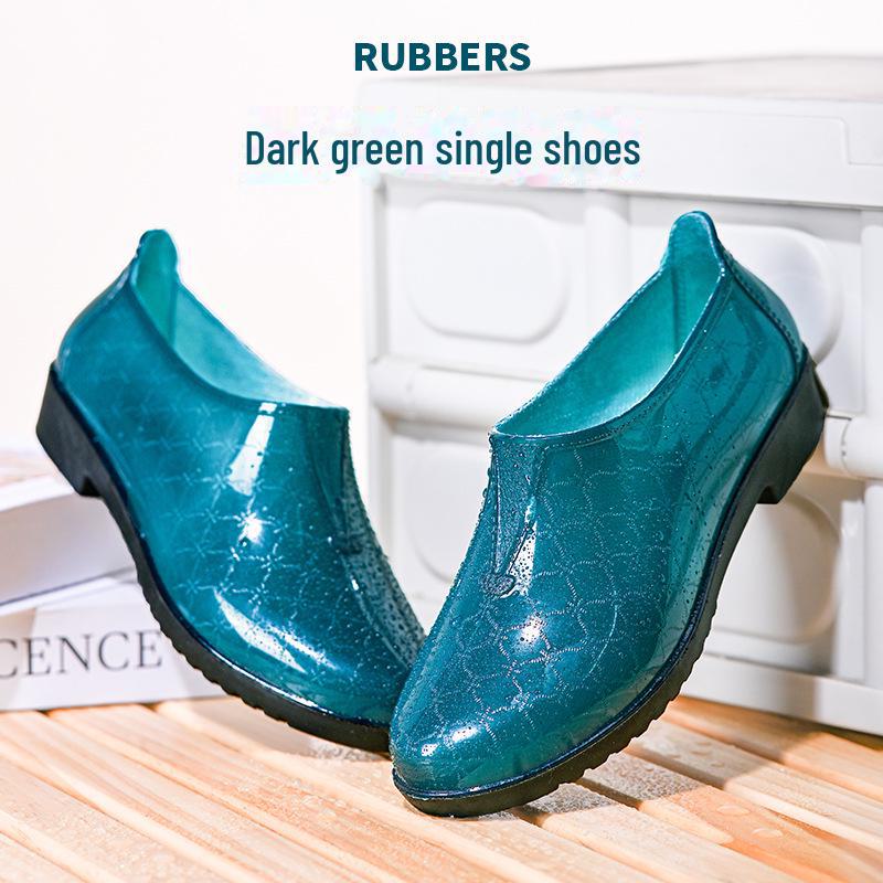 

Элегантные женские низкие водонепроницаемые резиновые сапоги - нескользящая резиновая обувь для работы на кухне (Летняя коллекция) Size 38