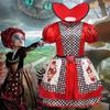 Children's Red Queen Cosplay Dress - Alice In Wonderland Theme