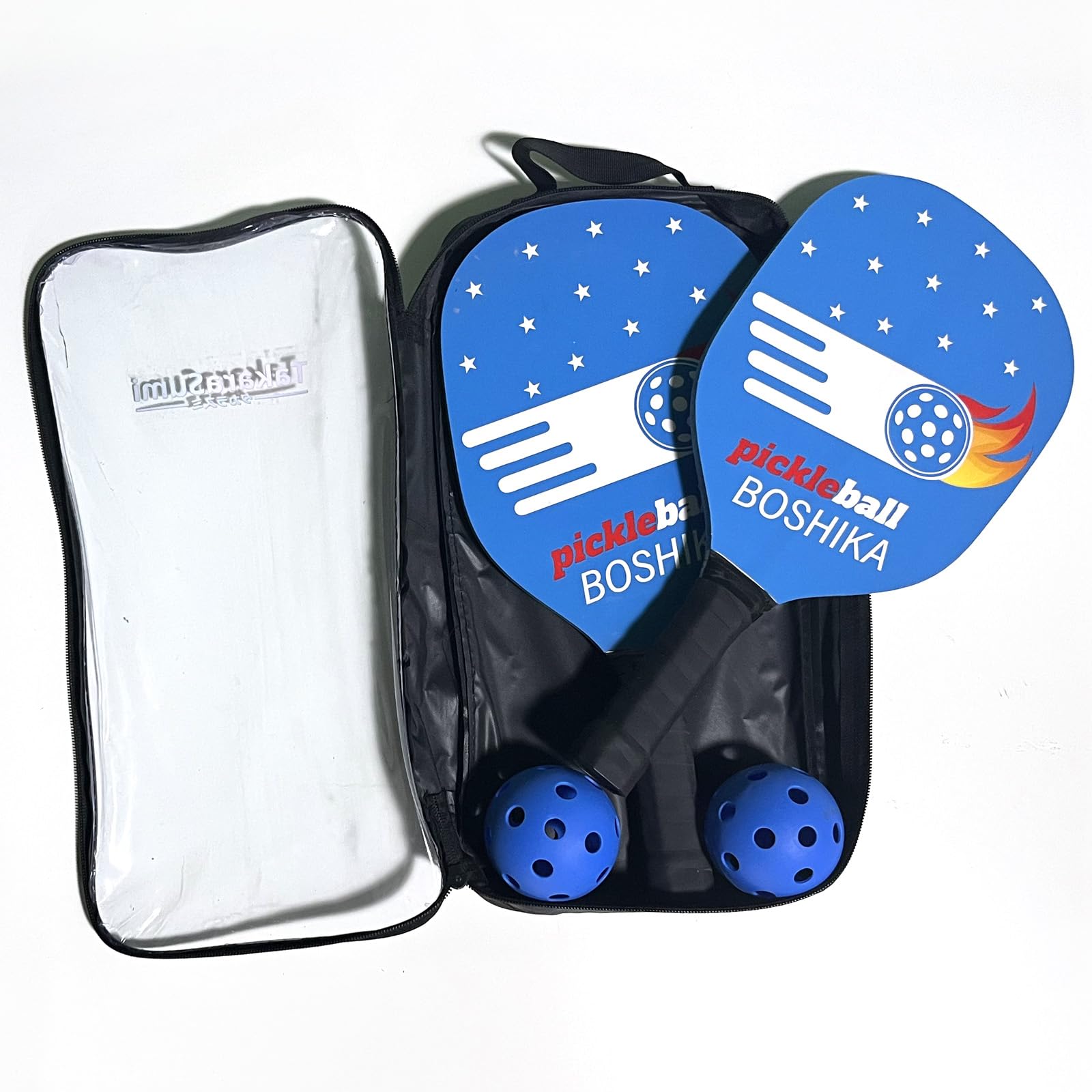 

Деревянный набор для пиклбола TakaraSumi для включает 2 ракетки 2 мяча Хранение Легкий Для игры в помещении и на открытом воздухе Прочная ракетка Игра для развлечения с семьей и