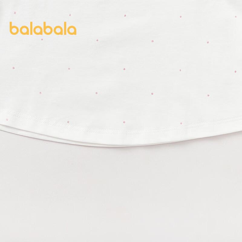 Balabala Girls' Short-Sleeve Contrast T-Shirt