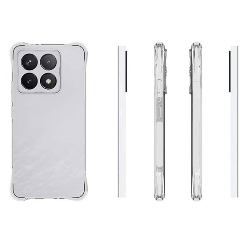 For Xiaomi 14T Clear TPU Case WANLONFENG TM Series 2.0mm Phone Back Cover