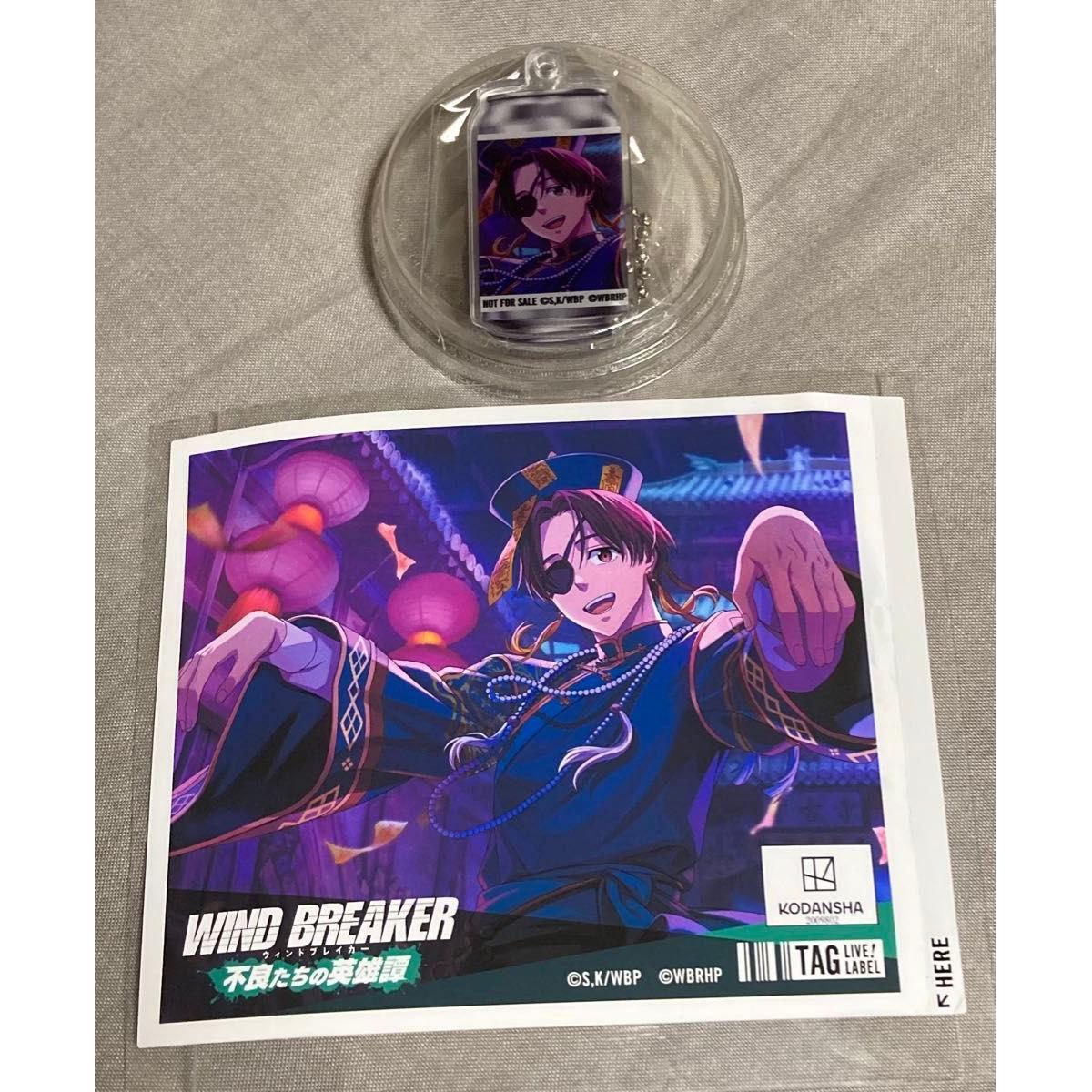 Used WIND BREAKER Win Hiro Junfei Sui Label Can Acrylic Keychain Sticker Set