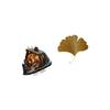 Nativity Scene Sculpture Ginkgo Leaf Wall Art Acrylic Ornament Wrought Iron Standing Decor Eye