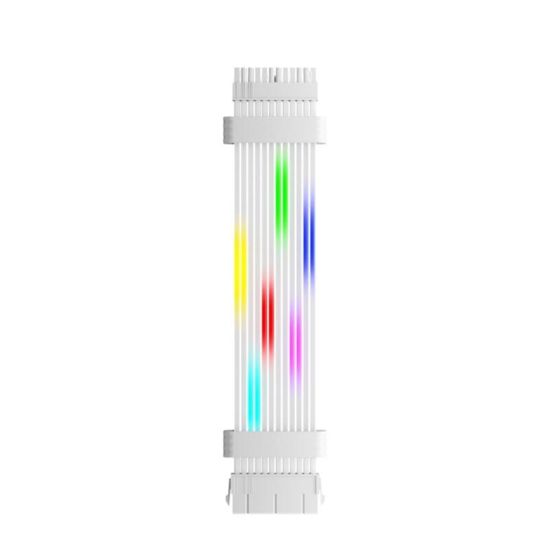 Flexible Silicone 24Pin ARGB GPU Power Cable Wireless Control Function Customizable ARGB Light Strips Easy Installation