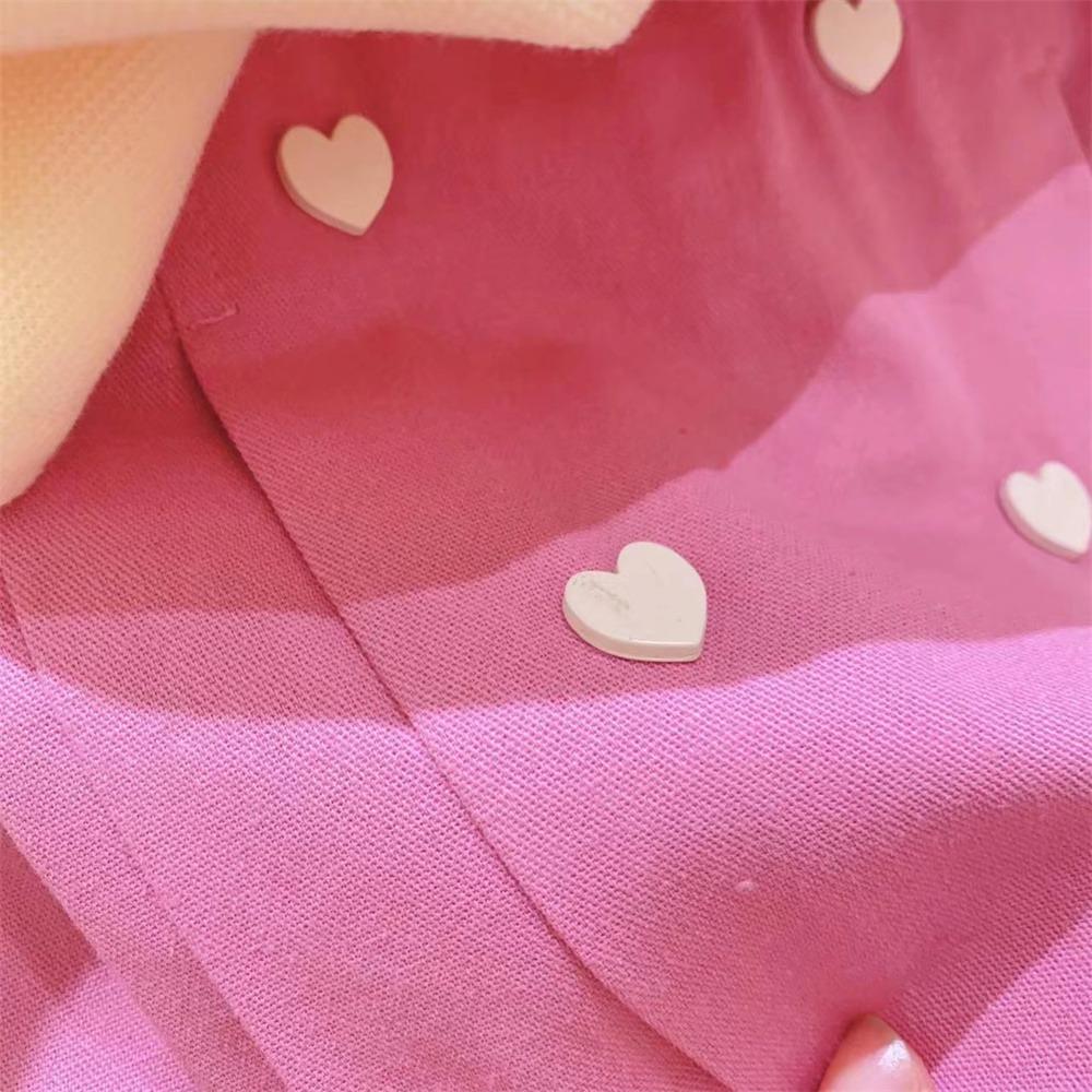 Summer Girls Clothing Set Embroidered Heart Pattern T-shirt+ Short Pants 2Pcs Suit For 2-8Years Kids Fashion Outfit