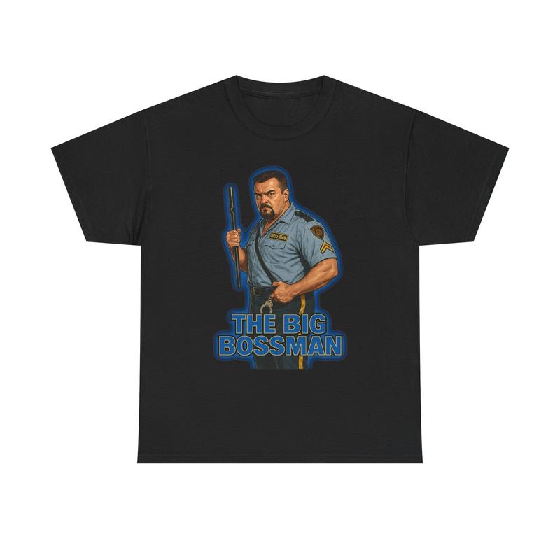 The Big Bossman Tee | Retro Police Officer Illustration 90s wrestler Unisex T-Shirt S
