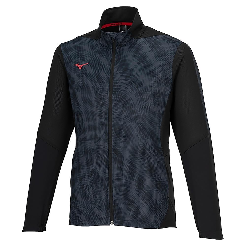 Mizuno Dry Aeroflow Hybrid Highly Training Model Black Men's Jacket, Breathable, Sweat-Wicking, Quick-Drying Jersey, 32MCB031,