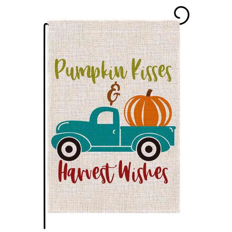 Autumn Football Series Double-Sided Garden Flag & American Pastoral Tapestry Colorful