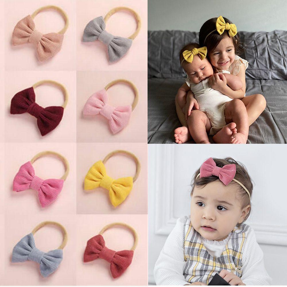 

Headwear Elastic Traceless Baby Nylon Bow Headband