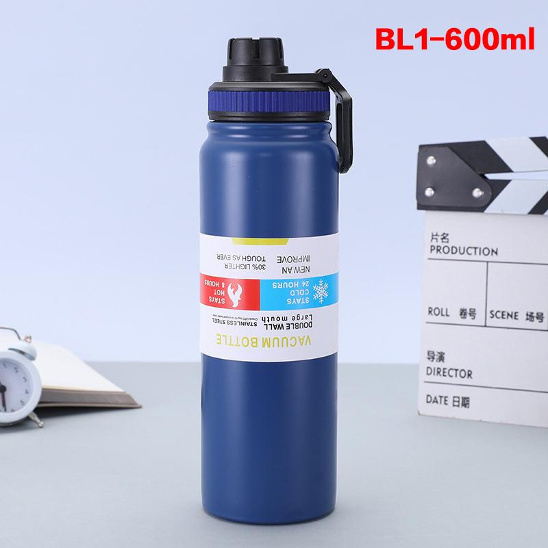 600/800/1000Ml Outdoor Thermos Water Bottle 304 Stainless Steel Insulated Cup Keeps Cold And Heat Thermal Large-Capacity Pot