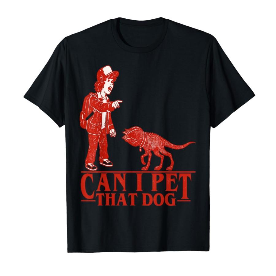 

Can I Pet That Dog Demodog Stranger Meme T-shirt For Men Women 100% Cotton T Shirts Short Sleeve Tops 0123-2 - Men s Summer C... S разноцветный