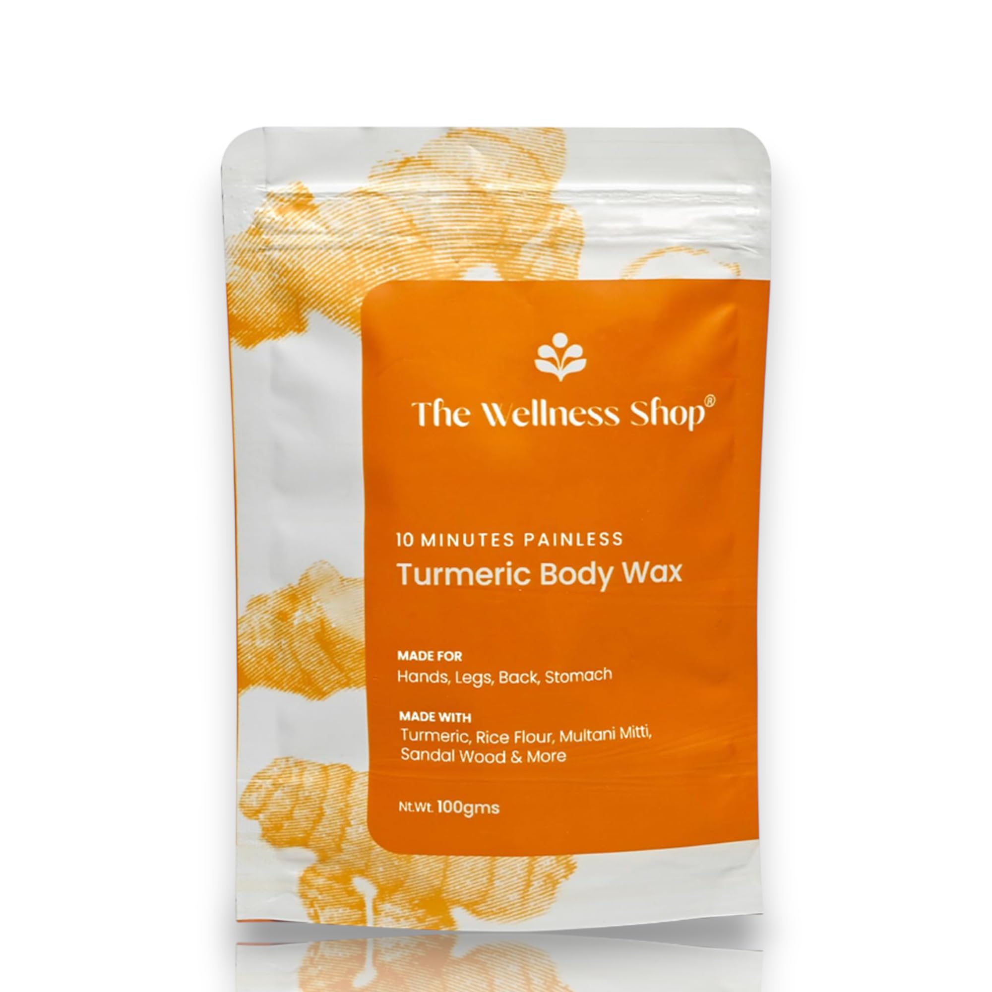 

The Wellness Shop Порошок для депиляции куркумы для всего тела (100г)- 10-минутное безболезненное удаление волос травами для женщин и мужчин | Натуральный и мягкий воск для рук, ног