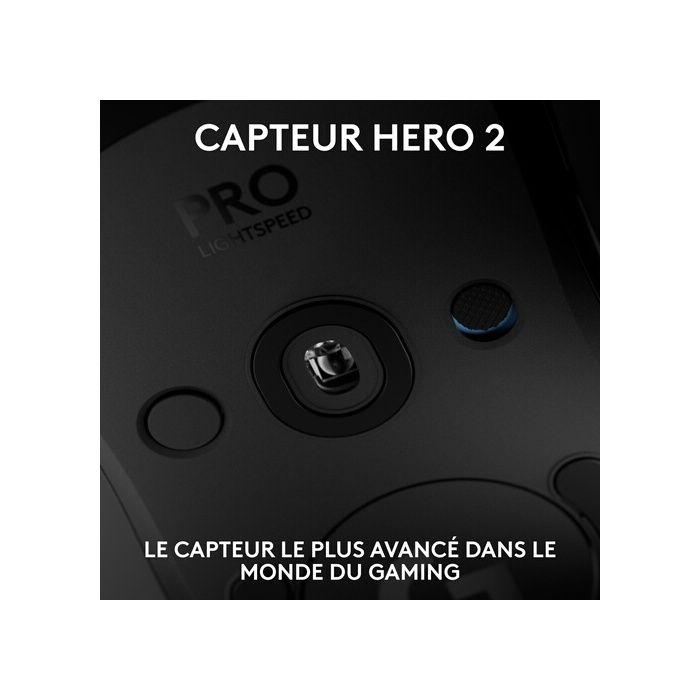 Souris Logitech G PRO 2 LIGHTSPEED gaming sans fil + Dongle 8K + Pochette