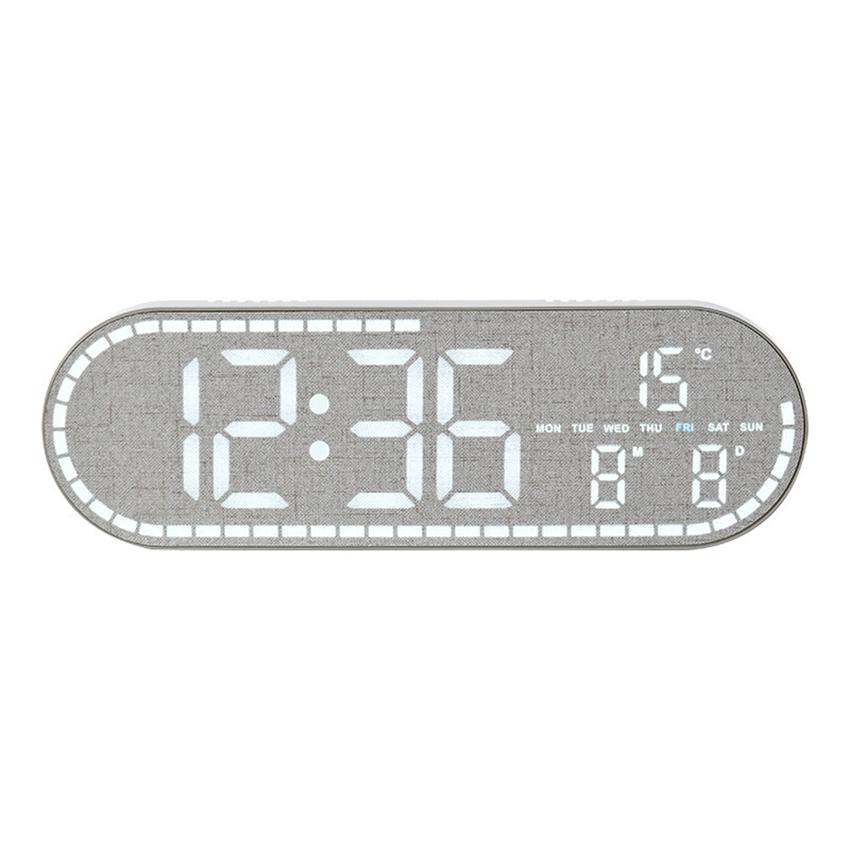 Large Digital Wall Clock Temperature and Date Week Display Electronic LED Table Alarm Clocks Brightness Adjustable 12/24H Format