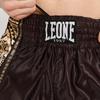 Leone 1947 Muay Thai Kickboxing Shorts, Unisex [HAKA], Satin Fabric with Wide Side Slits (Size M), Black, AB968 [Authentic]