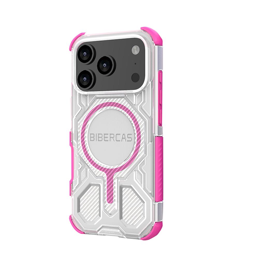 BIBERCAS New Mobile Phone Case With Magnetic Suction And Four-sided,military-grade Anti-drop Mobile Phone Protective Case With Carbon Fiber Texture