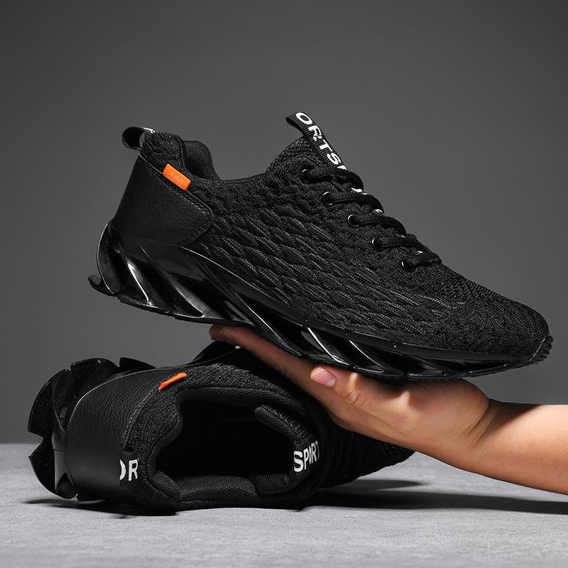 Large Size Breathable Men's Shoes Spring and Autumn Mesh Popular Men's Trendy Shoes Casual Sports Running Blade Men's Shoes