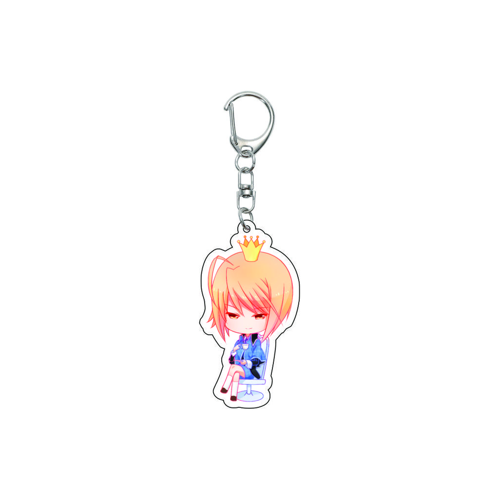 55MM Anime Shugo Chara Keychain Yume Hinomori Kuroya Kaito Haruto Yashiro Key Chain Acrylic Model Plate Christmas Gifts