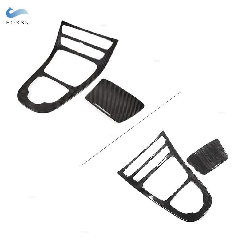 For Mercedes Benz E Class W213 2016 2017 2018 ABS Carbon Fiber Car-styling Interior Center Control Gear Shift Panel Cover Trim