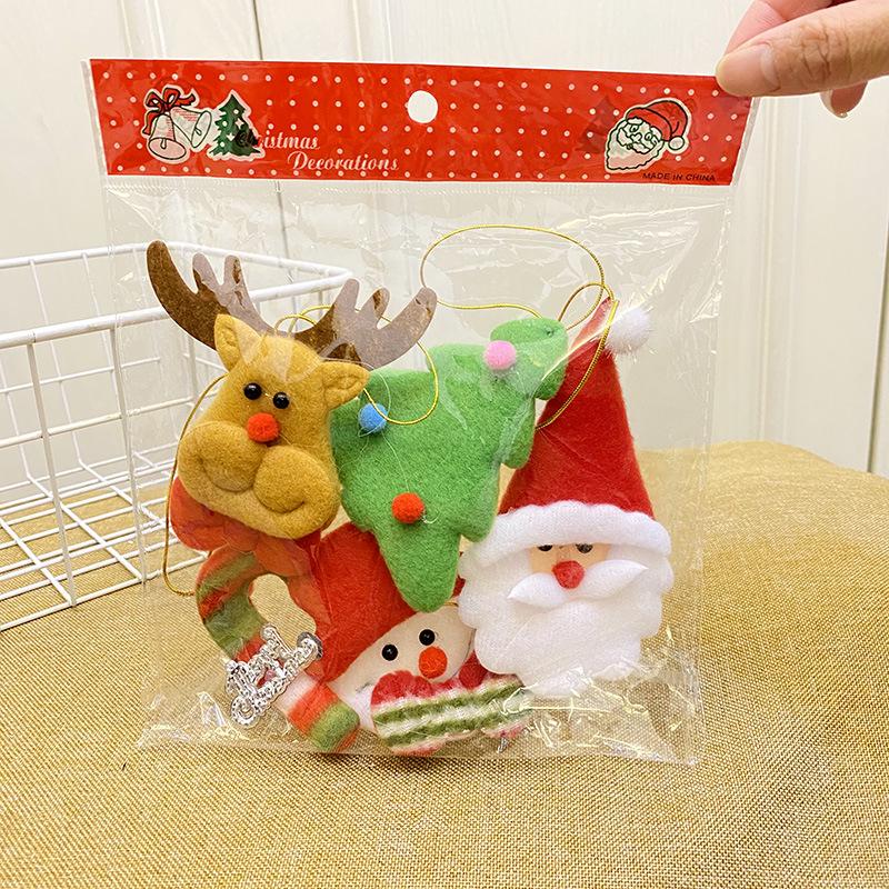 Santa Claus, Snowman, Reindeer Fabric Ornaments - Christmas Tree Decorations for Hotels and Malls