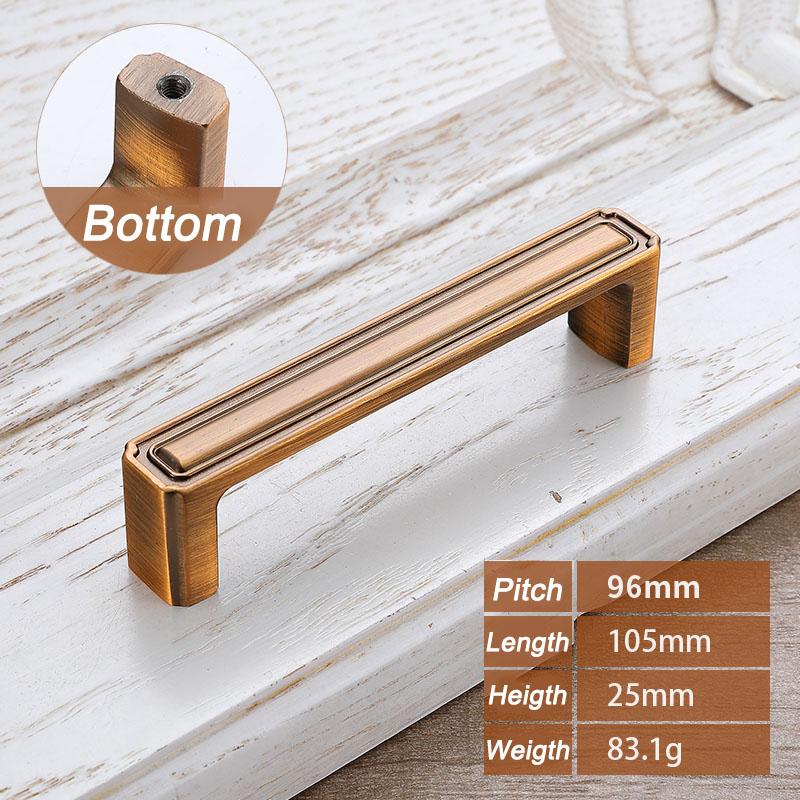 WV Kitchen Cabinet Storage Door Handles Antique Retro Bathroom Drawer Dressers Knobs Cabinet Closet Door Brass Handles Hardware
