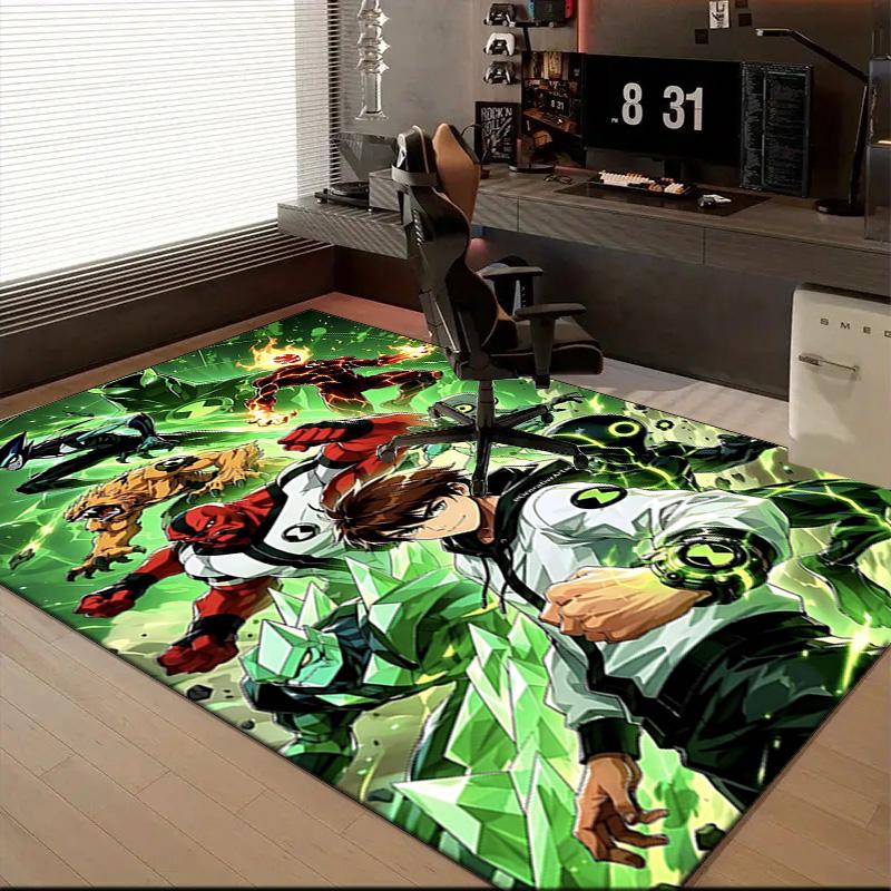 Ben Alien Force Floor Mat for Living Room, Game Rooms, Office, Bedroom, Office Floor Mat Playful Design, Christmas Fan Gifts