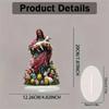 Cute Easter Bunny Ornament Flat Acrylic Ornament Rabbit House Single Desktop Home Office Garden Ornament Yard Decoration Gift