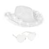 Cowboy Hat With Light And Glasses For Cosplay And Party Events