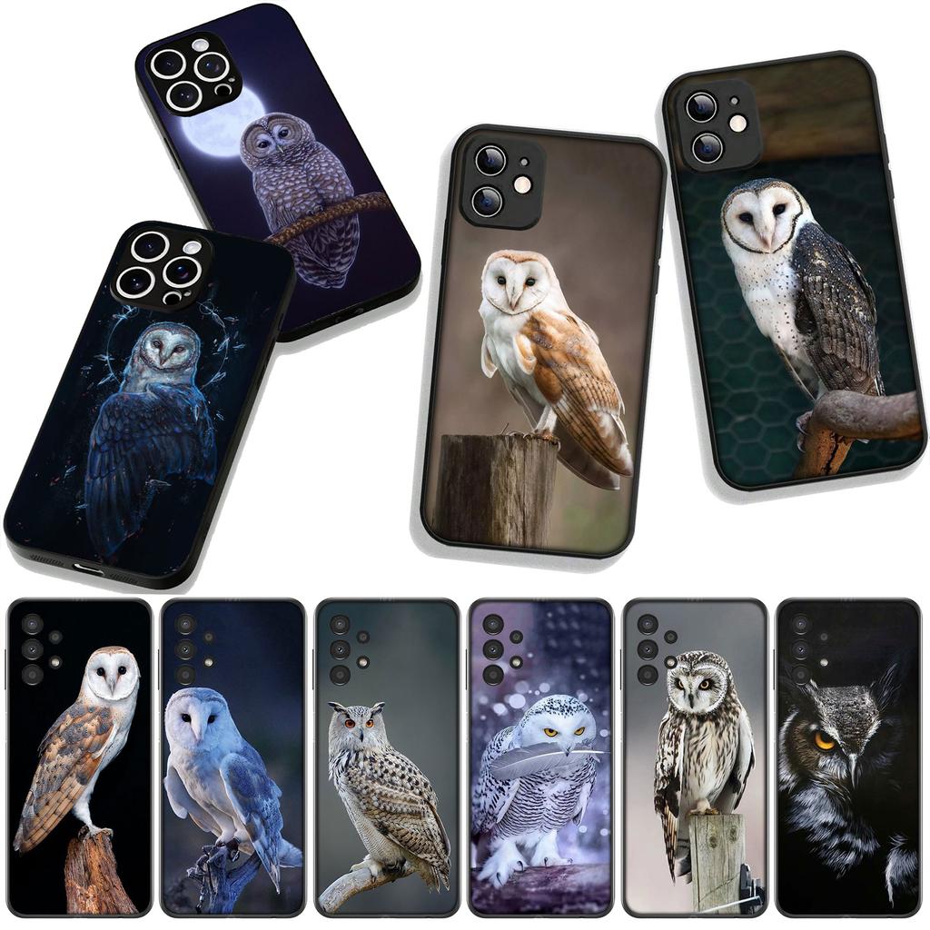 Cover for Apple iPhone 16 15 14 Plus 13 12 Mini 17 Pro Max + ProMax 16E Air 16+ 15+ Coque Phone Case Bird Owl Cute