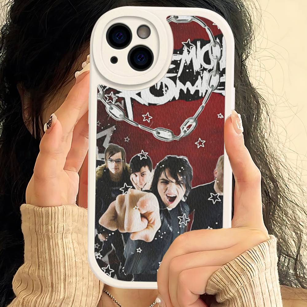 

Indie Rock Band My C-Chemical R-Romance Phone Case For IPhone 16 15 14 13 12 11 Pro Max Plus Soft Leather Cover iphone 11 pro