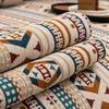 Ethnic Style Sofa Blanket Sofa Cushion Anti Slip Couch Cover Dark Color Series Easy To Clean Suitable For Various Scenarios 1Pcs