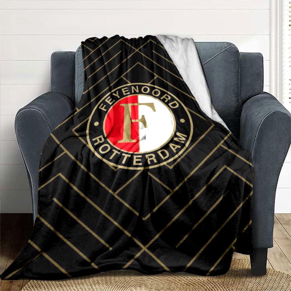 Feyenoord Print Flanelldecke Hohe Qualität Warm Bequem Decke für Alle Jahreszeiten Perfekt für Geschenke Heimdekoration