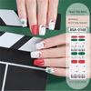 Gel Nail Stickers Full Cover Self Adhesive French Nail Strips Christmas Style Nail Wraps for DIY Manicure Home or Salon