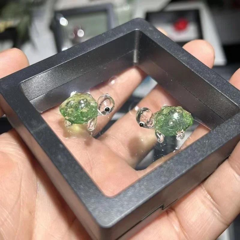 Creative Mini Pocket Goldfish Colored Glaze Transparent Lucky Bag Glass Figurines Handmade Home Decoration Accessories 2025 New