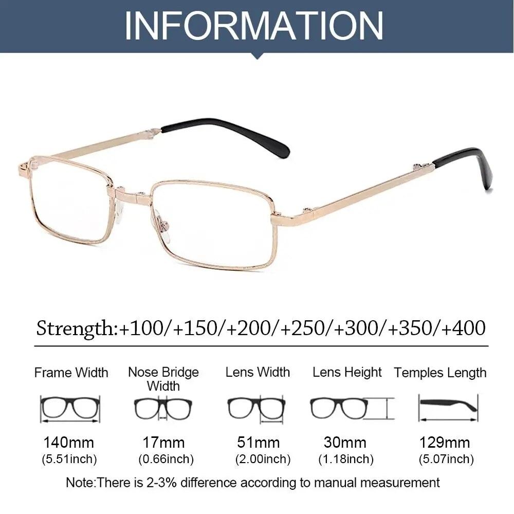 Metal Anti Blue Light Reading Glasses Foldable for Men Women Eye Protection Near Far Double Light Eyewear