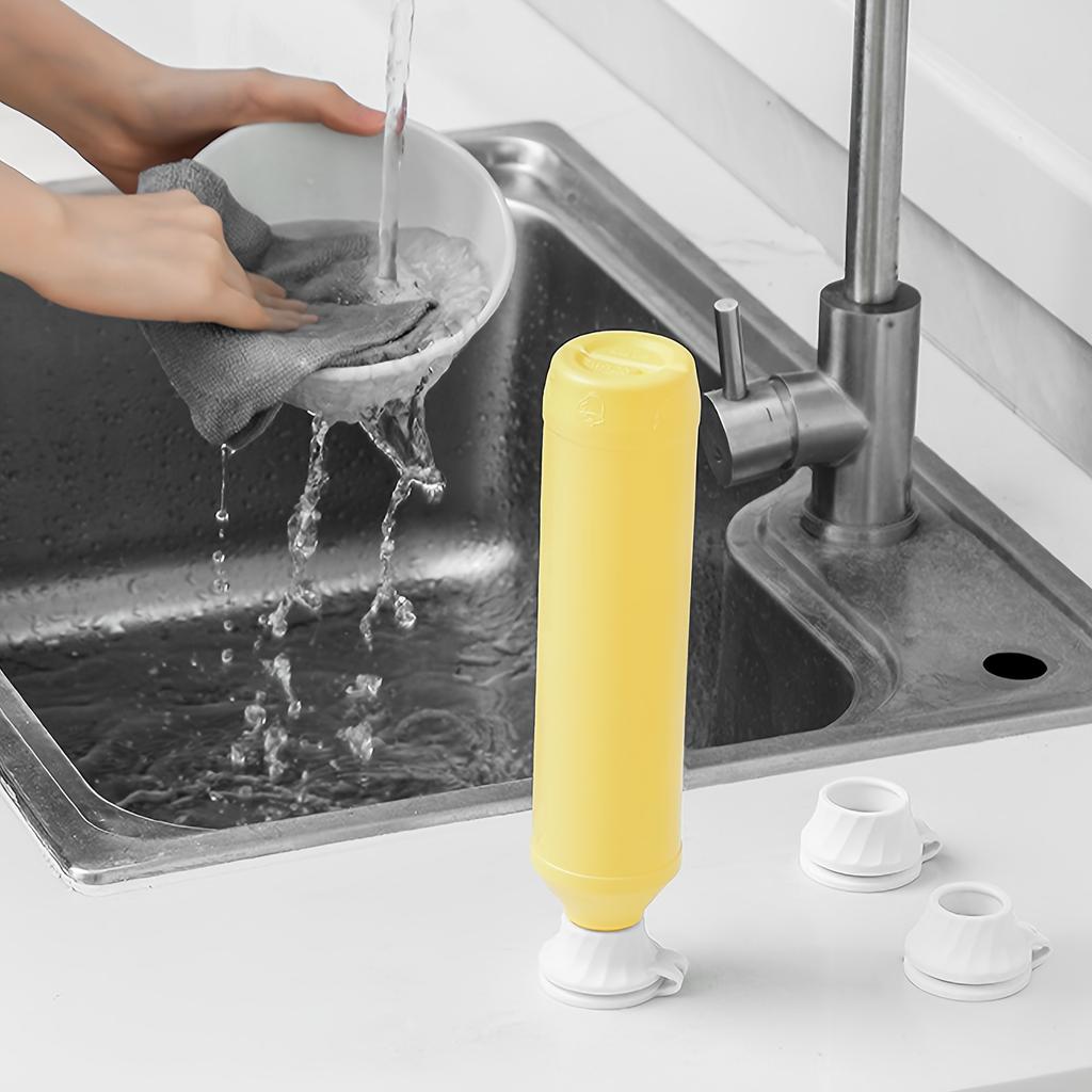 3 Stück Flaschenentleerungsset Multifunktionale Flaschenverschlüsse für Überkopf-Lagerung Auslaufsicheres Dickflüssigkeits-Flaschenverschluss-Set für Küche Badezimmer