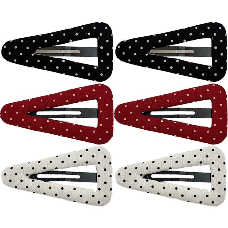 Korean Style Polka Dot Triangle Hair Clip Women's Fashionable and Simple BB Clip Hair Accessories