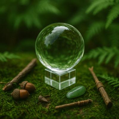 Crystal Ball With Stand 50mm Glass