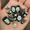 3D Vintage Relief Bouquet Nail Mold Diy Nail Art Decoration Transparent Nail Templates Manicure Design Tool Nail Carving Mold