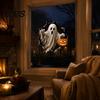 Seasonal Glass Door Stickers Halloween Break-in 3D Wall Decals, Spooky Breaking Through Walls Sticker, Illusion Reusable Props Effect Ghost