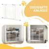 Pressure Fit Stair Gate Dog Gate W/ Auto Closing Door, Double Locking, Easy Installation, for 74-100cm Openings - White