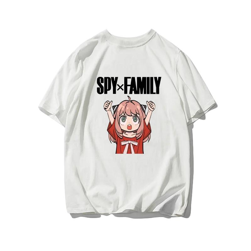 Japanese Anime Spy X Family Sports Pure Cotton Tshirts A Trend of Largesized Shortsleeved Tshirts for Teenagers