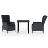 Vidaxl 3-Częściowy Zestaw Mebli Ogrodowych, Ciemnoszary