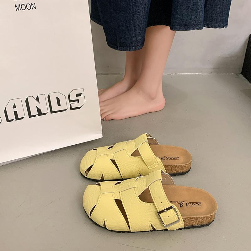 

Baotou half slippers women s summer wear new with skirt seaside beach cool slippers 35
