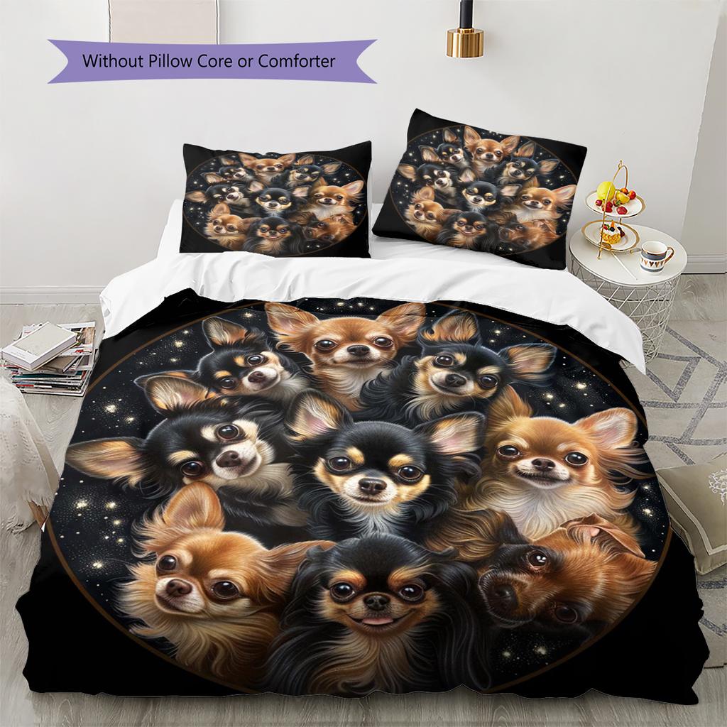 Cartoon Pattern Bedding Quilt Set Quilt Cover Pillowcase Home Decoration Birthday Gift (1 * Duvet Cover + 2 * Pillowcase, Without Core)
