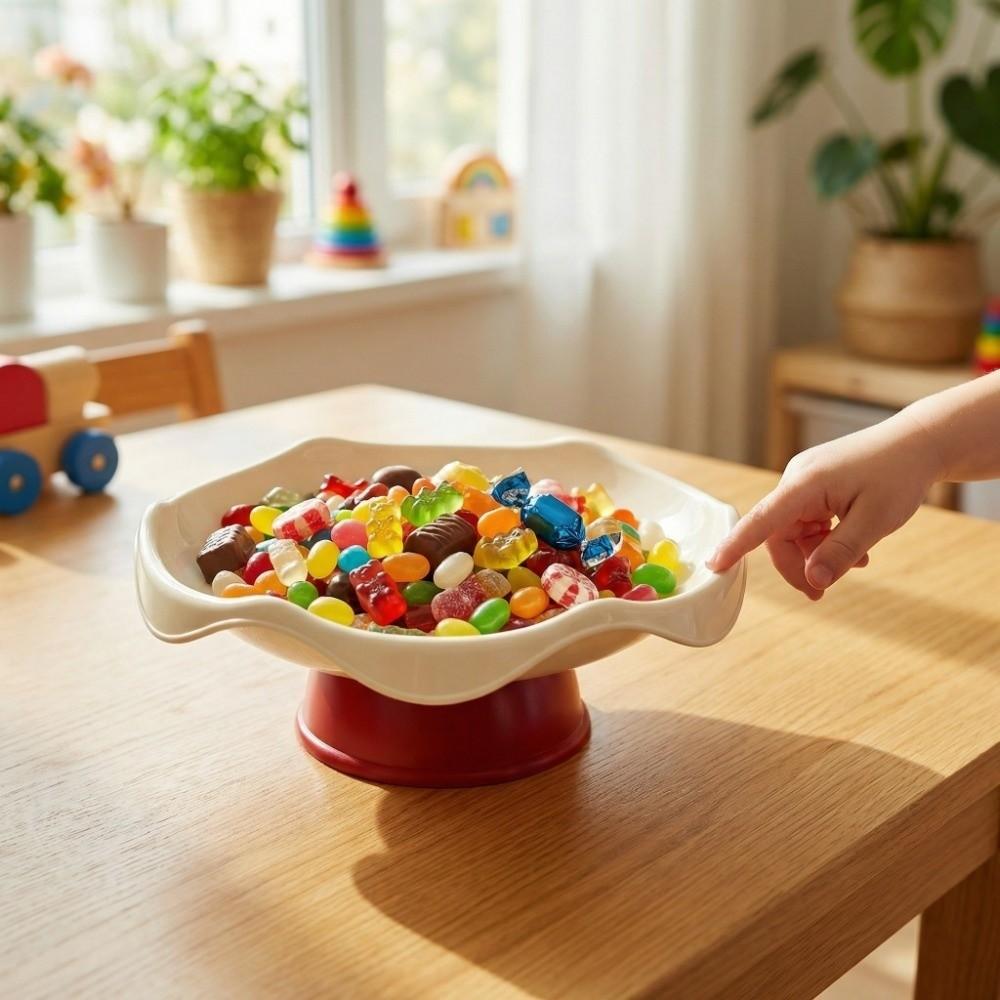 Spherical Handle Candy Storage Basket Dried Fruit Plate Display Plate Fruit Snack Tray  Living Room