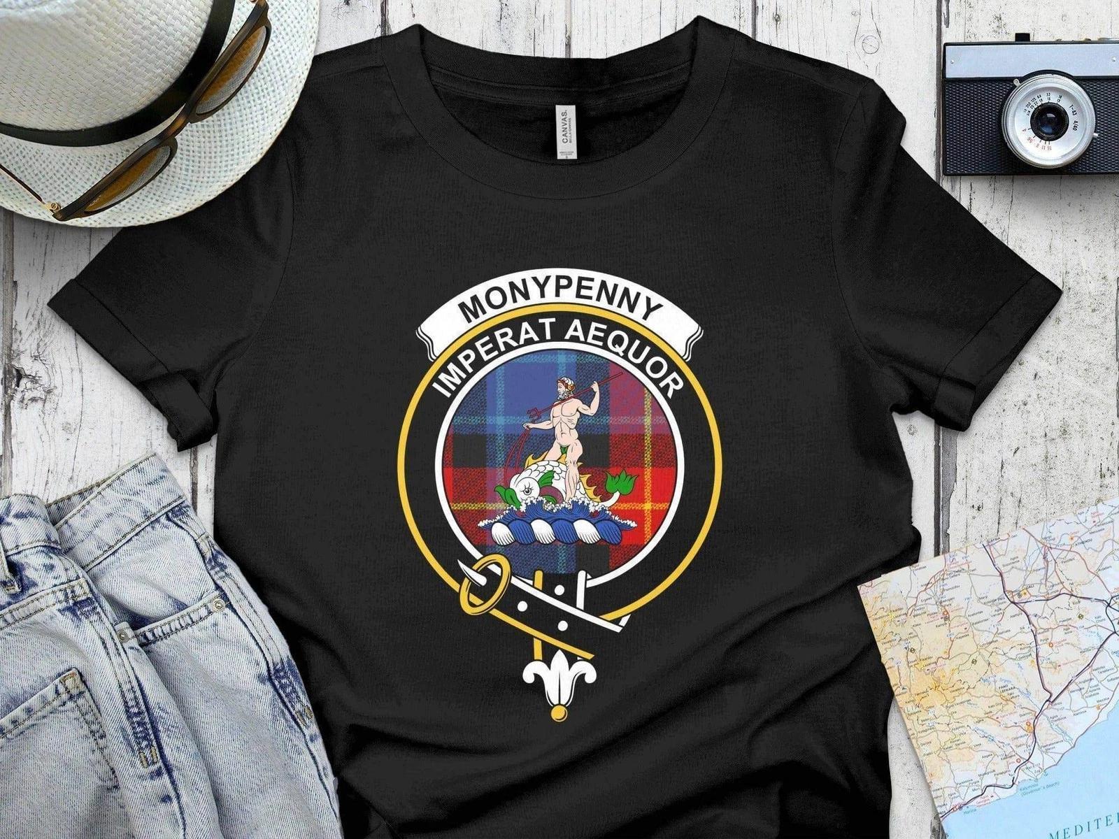 Moneypenny Scottish Clan Crest Tartan T-Shirt Sweatshirt M
