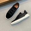 Men's Suede Leather Fashion Sneakers - European Style Casual & Business Shoes