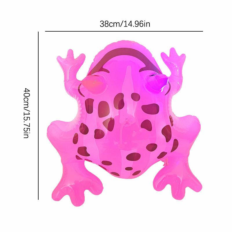 זוהר מתנפח ירוק מקפץ צפרדע קרפד בלון ג'ונגל מתנה לילדים צעצוע בעלי חיים