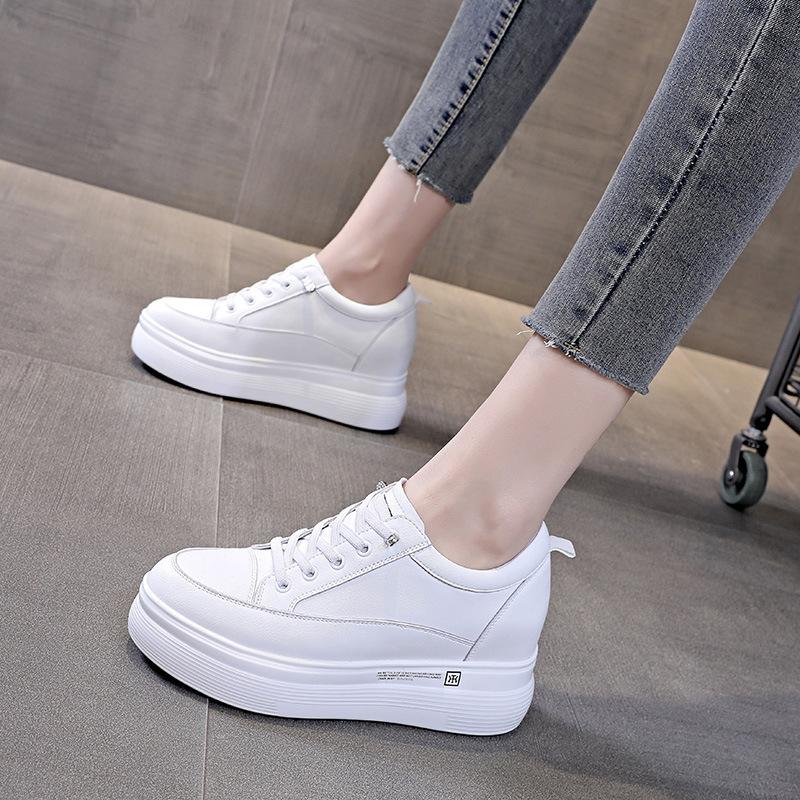 2026 Spring, Summer and Autumn Women's Shoes New Single Shoes Platform Muffin Inner Height Increase Casual Versatile Women's Shoes
